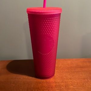 Pink Matte Studded Starbucks Tumbler